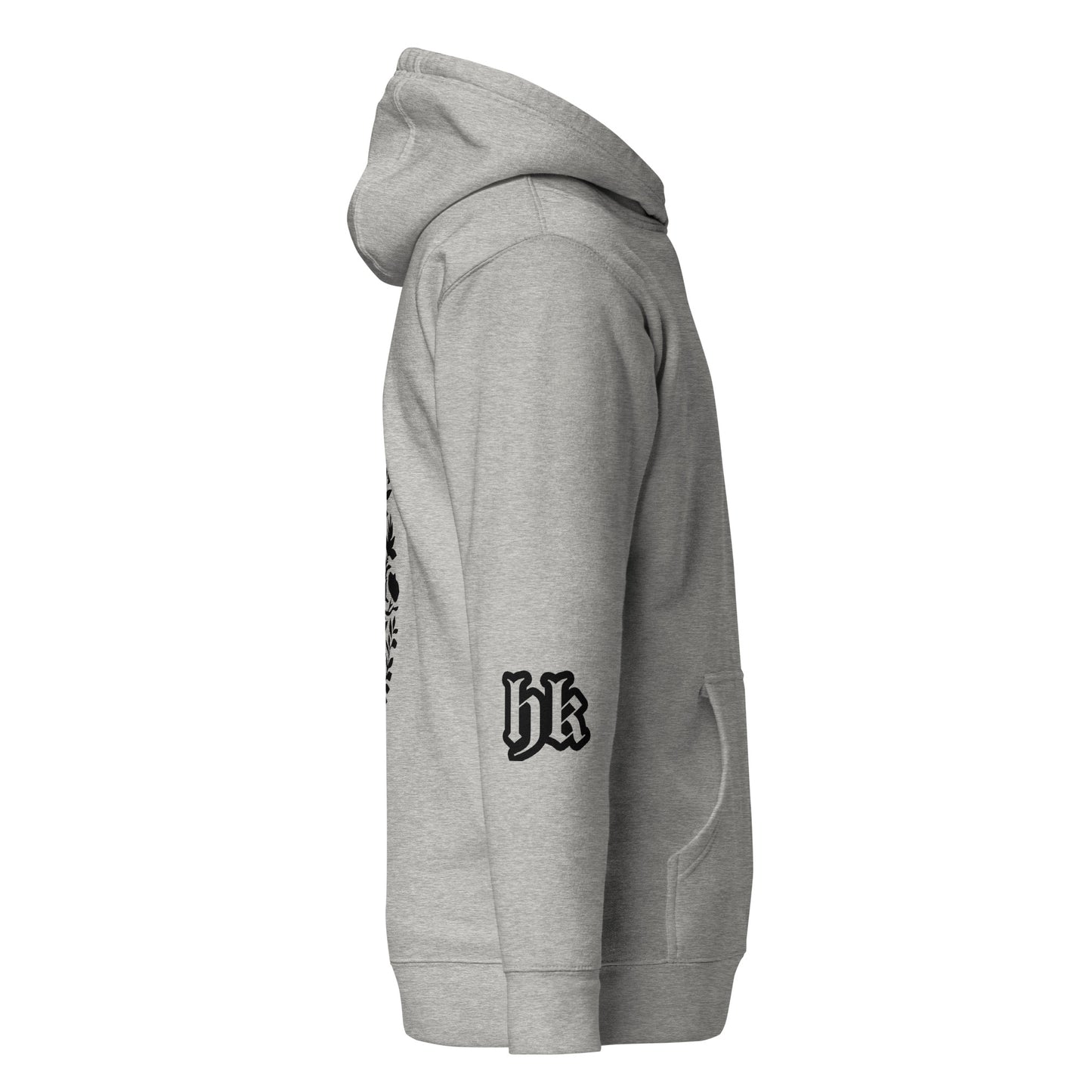 'EDEN RESTORED' Gray Hoodie Right by Holy King Clothing. Christian Street wear Clothing Brand