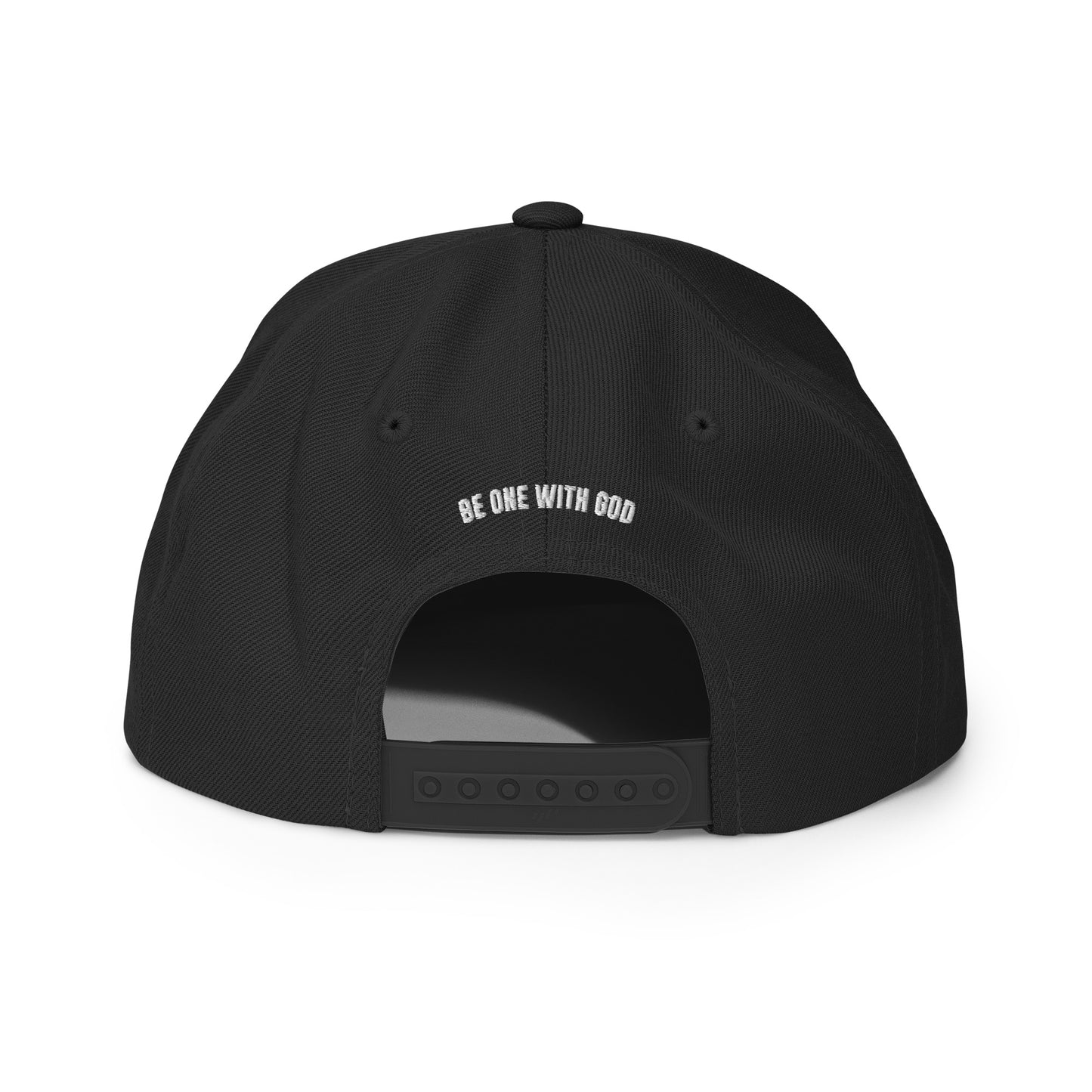 ‘hk’ Holy King logo Snapback Hat, Colour Black – Christian Street Wear Clothing Brand Back