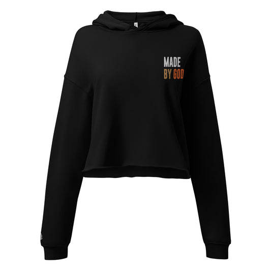 MADE BY GOD Crop Hoodie, Colour Black – Christian Street Wear Clothing