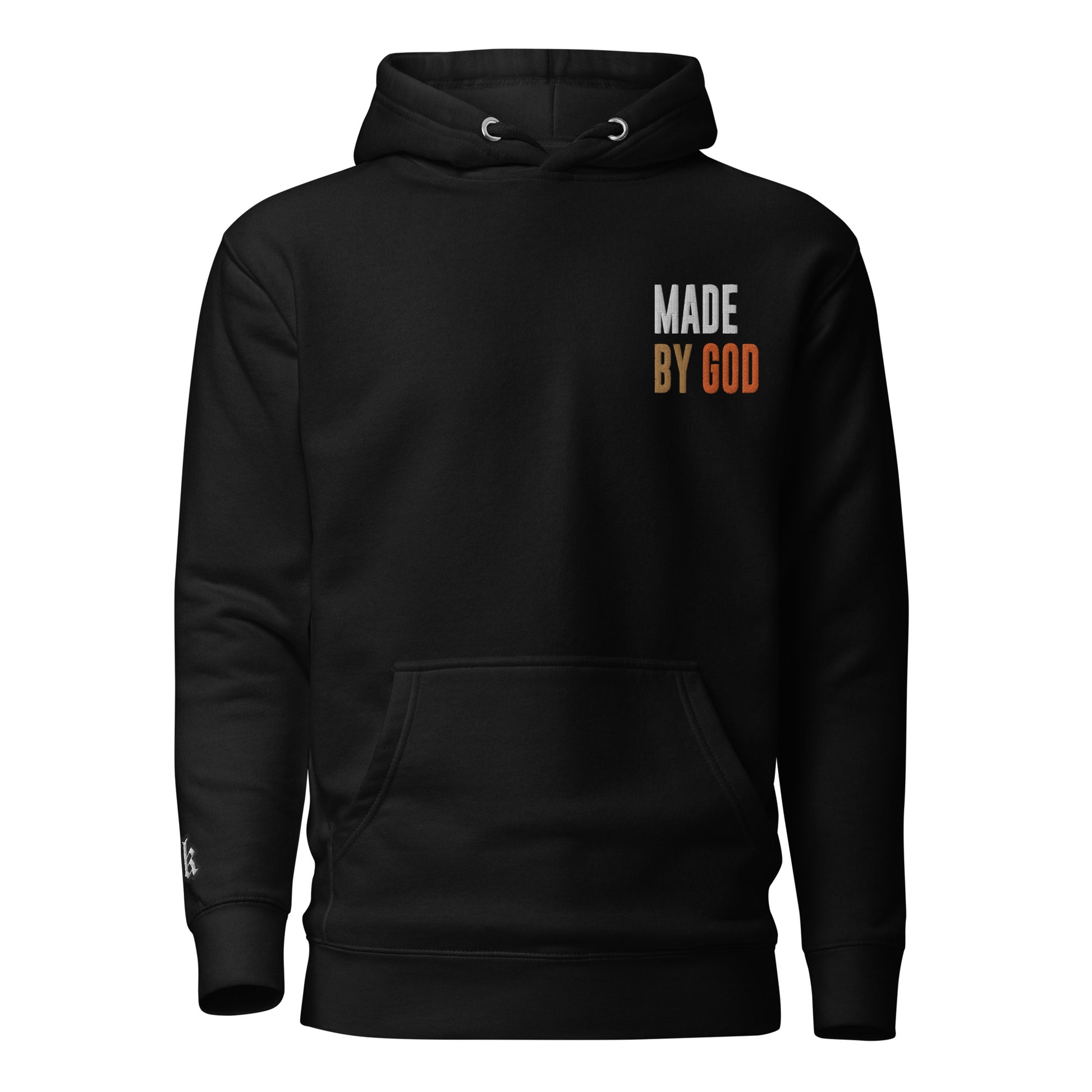 MADE BY GOD Hoodie, Colour Black – Christian Street Wear Clothing