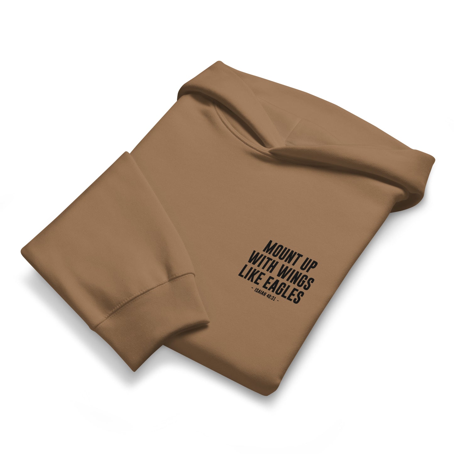 Product Soar - Mount up like Eagles Hoodie, Front Font by Holy King Clothing. Christian Street Wear Clothing Brand