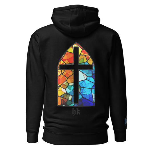 STAINED GLASS Hoodie, Colour Black – Christian Street Wear Clothing Back