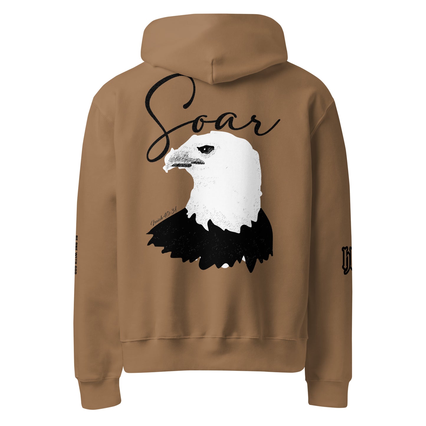 Soar - Mount up like Eagles Hoodie, Back by Holy King Clothing. Christian Street Wear Clothing Brand