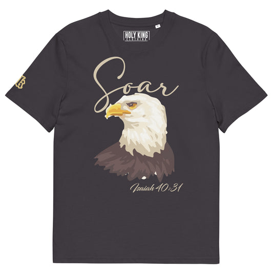Soar Isaiah 40:31 Holy King Clothing T-Shirt, Colour Graphite Grey - Christian Street Wear Clothing