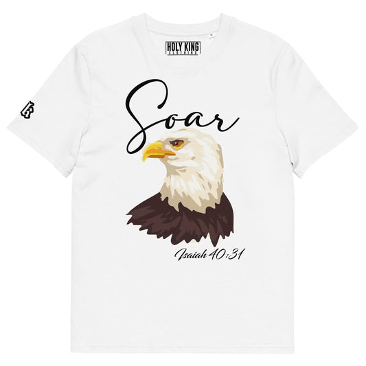 Soar Isaiah 40:31 Holy King Clothing T-Shirt, Colour White - Christian Street Wear Clothing