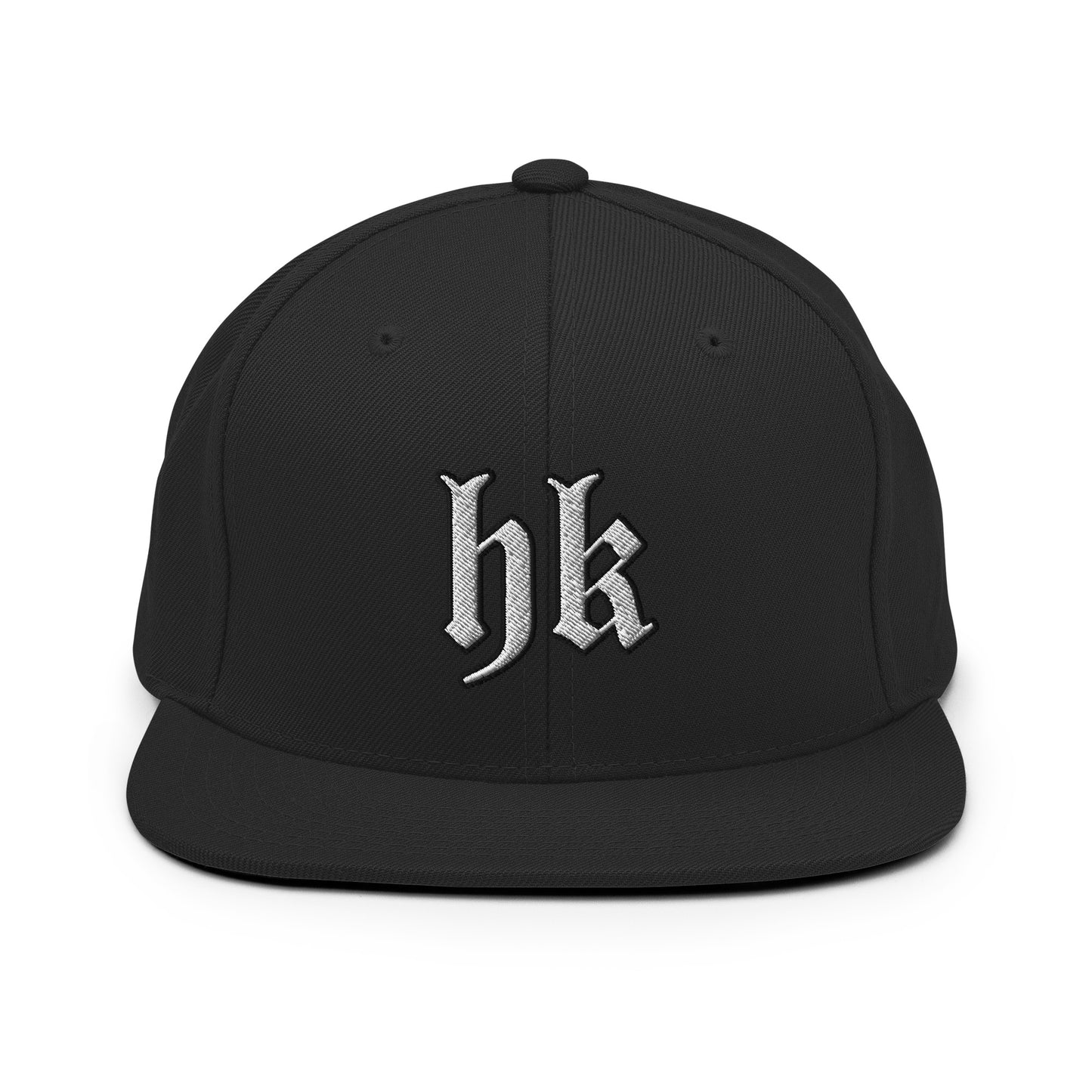 ‘hk’ Holy King logo Snapback Hat, Colour Black – Christian Street Wear Clothing
